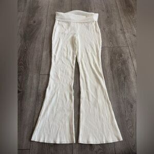Wild Fable Cream Ribbed Flare Pants